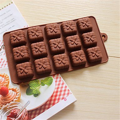 BST Cake Pan Bakeware Silicone Gift Box Shaped Baking Molds for Chocolate