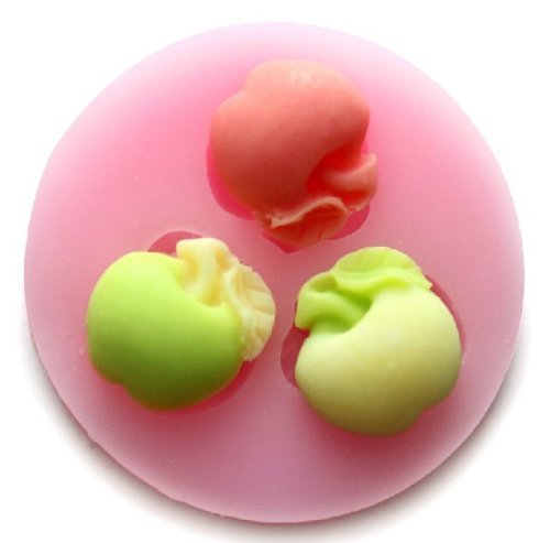 Wholeport Apple Silicone Embossing Mold Fondant Lace Mould Fondant Cake Decoration Mould Polymer Clay Mould Resin...