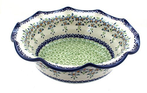 Polish Pottery Summer Vine Medium Scallop Bowl