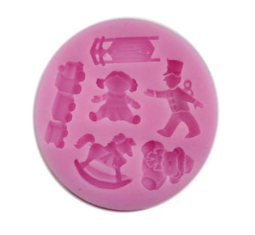Autek Train Soldier Trojan Doll Fondant Mold Silicone Sugar Craft Cake Decorating #3DMold-101 N2