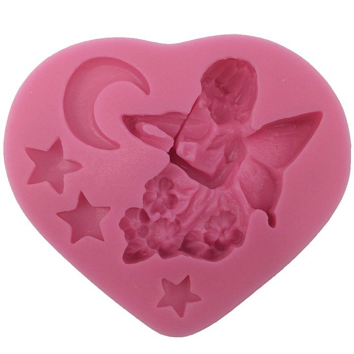 Fairy or Angel Playing Violin Silicone Cake Decorating Mold, for Cake Decoration, Cupcake Topper, Polymer Clay...