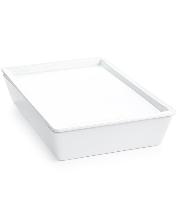 Bakeware Set 2-Piece Includes Baker and Platter Made of Porcelain, Microwave Safe, White, Great for any Baking...