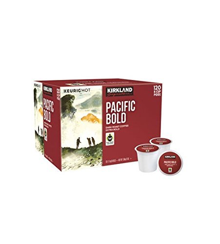 Kirkland Signature Pacific Bold Coffee, Dark, Keurig K-Cups, 120 Count (120 Count)