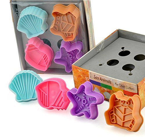 Yunko Sea Creature Cookie Cutters Plungers for Cake Decoration Fondant Bakeware