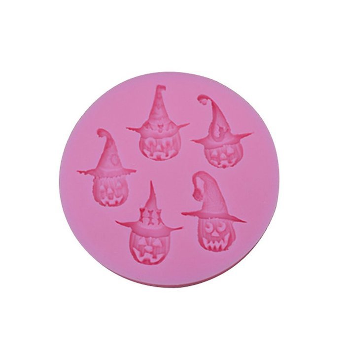 YIJIA Halloween Pumpkin Clown Shaped Silicone Cake Mold Fondant Dessert Baking Moulds Random Color pack of 2 N2