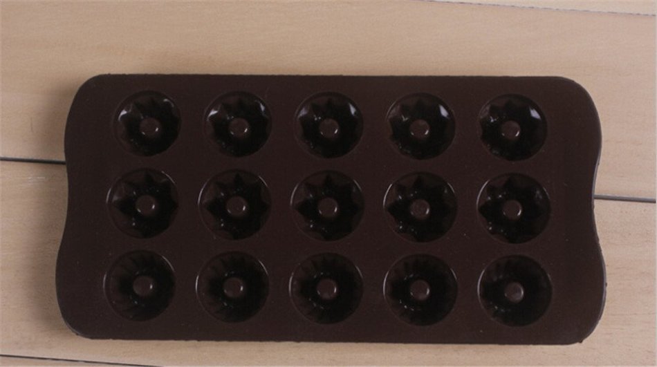 DGI MART 3D DIY Silicone Mold 15-cavity 3 Kinds Flowers Shape Ice Cake Chocolate Sugar Silicone Mini Cube Craft... N3