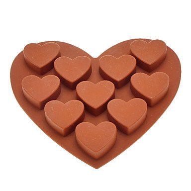 QINF Heart Type Muffin Candy Jelly Fondant Cake Chocolate Mold Silicone