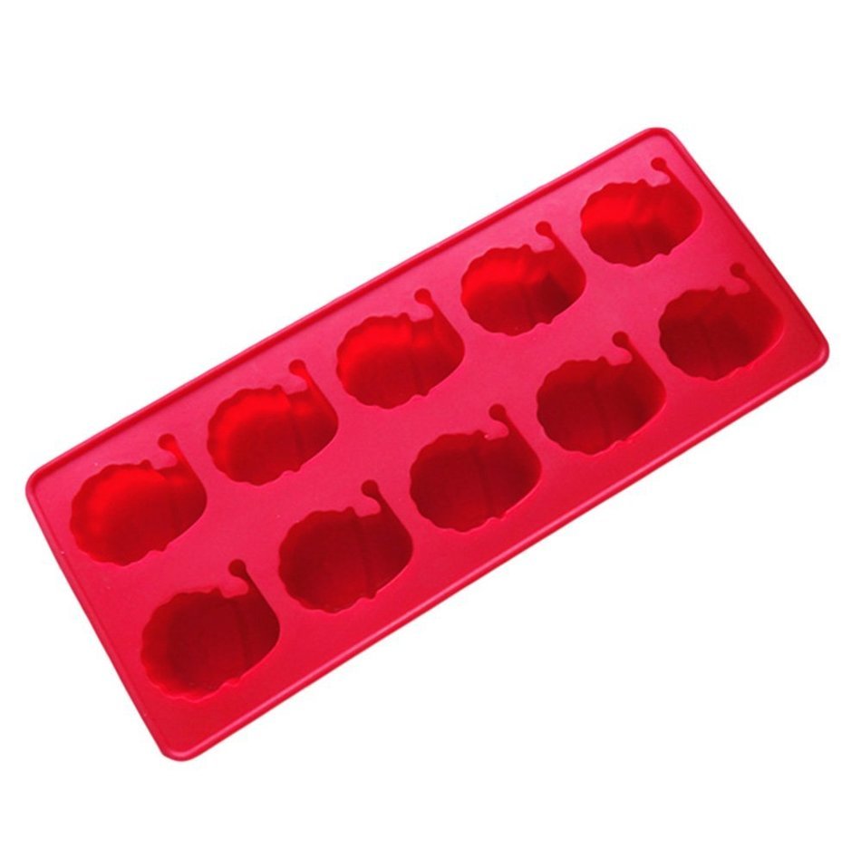 Qingsun 10 Cavity Christmas Santa Claus Head Shaped Silicone Molds for Homemade Handmade Cake Chocolate Jelly... N2