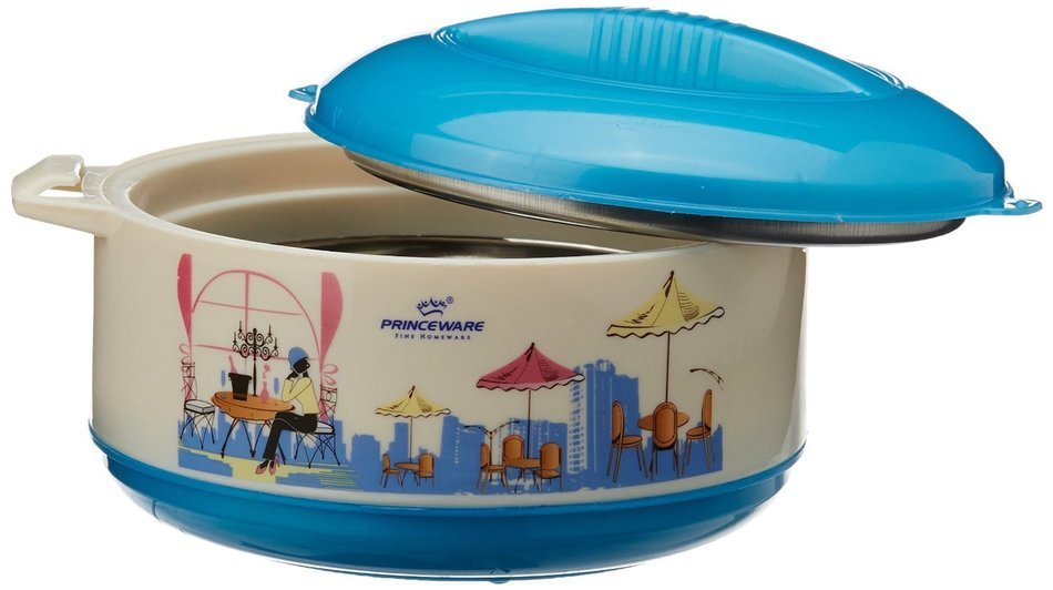 Princeware Elite Plastic Casserole Set, 4-Pieces, Blue N2