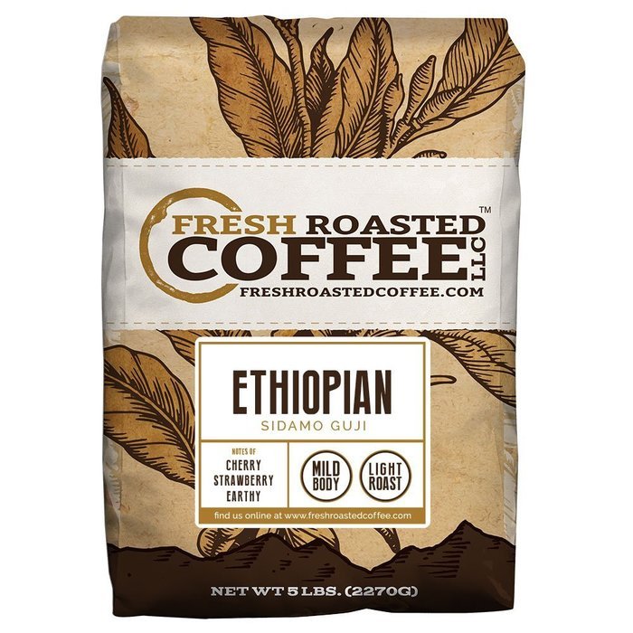 Ethiopian Sidamo Guji Natural Coffee, Whole Bean, Fresh Roasted Coffee LLC (2 lb.) N2