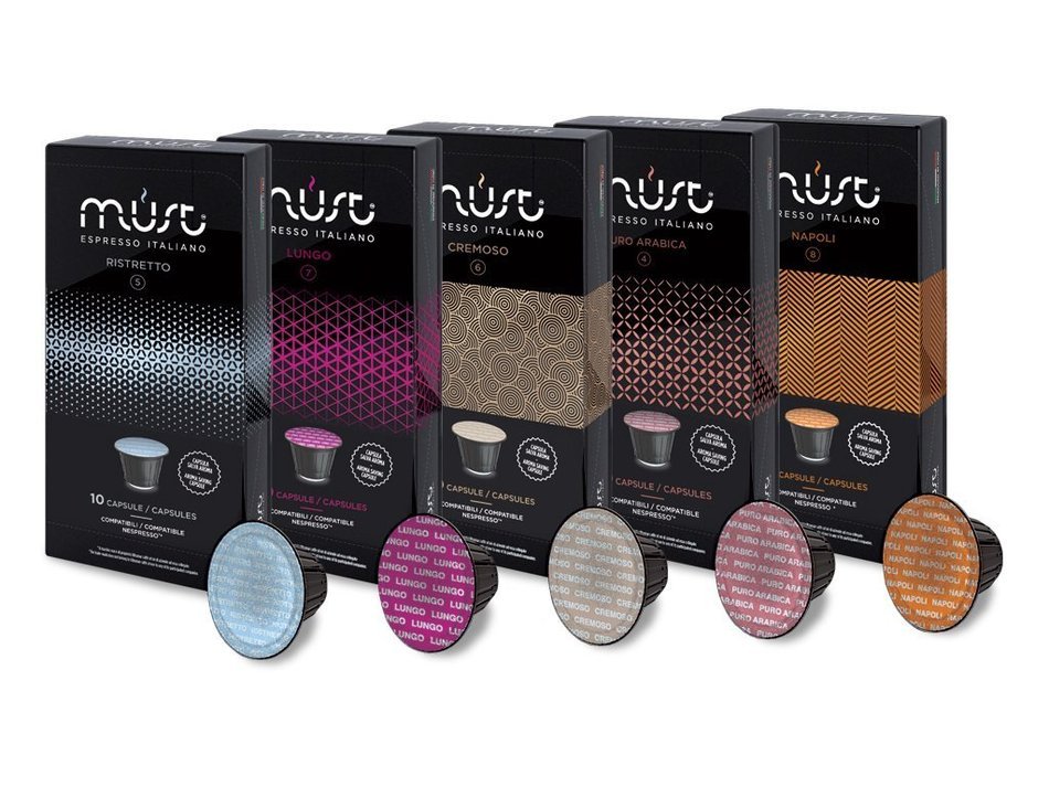 Nespresso Compatible Coffee Capsules - MUST Espresso Italiano 100 Variety Pack
