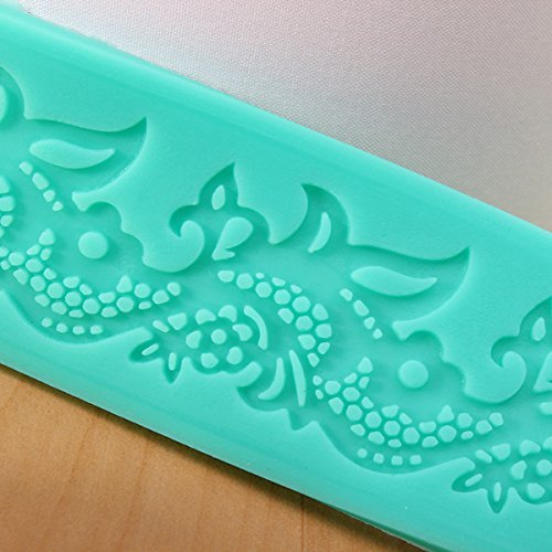 "dipshop Lace Silicone Fondant Mold Cake Decorating Mould Gumpaste Sugarpaste Mold FDA LFGB" shopping N3
