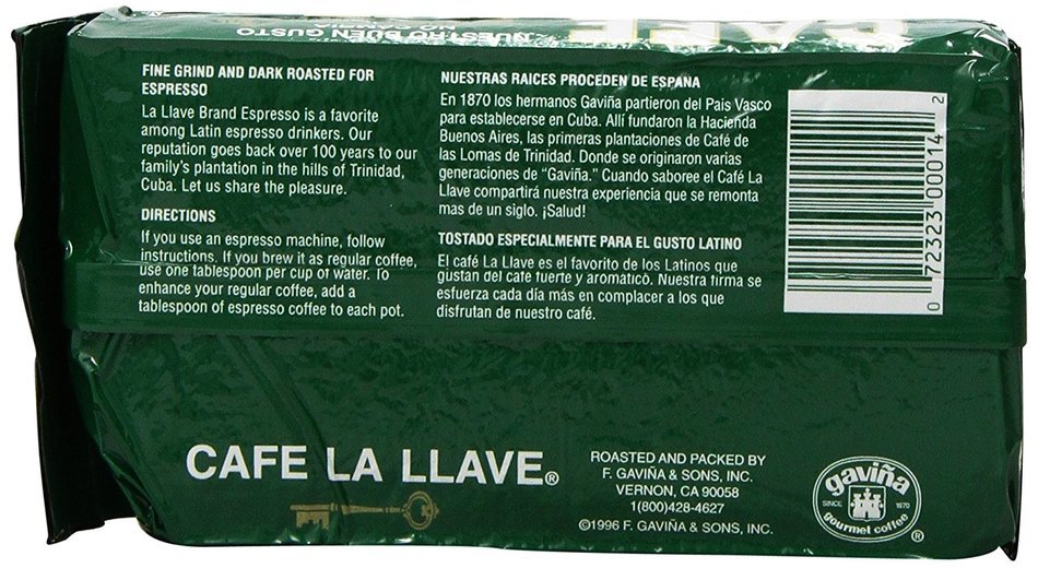 Cafe La Llave Espresso Brick, 10 Ounce N2
