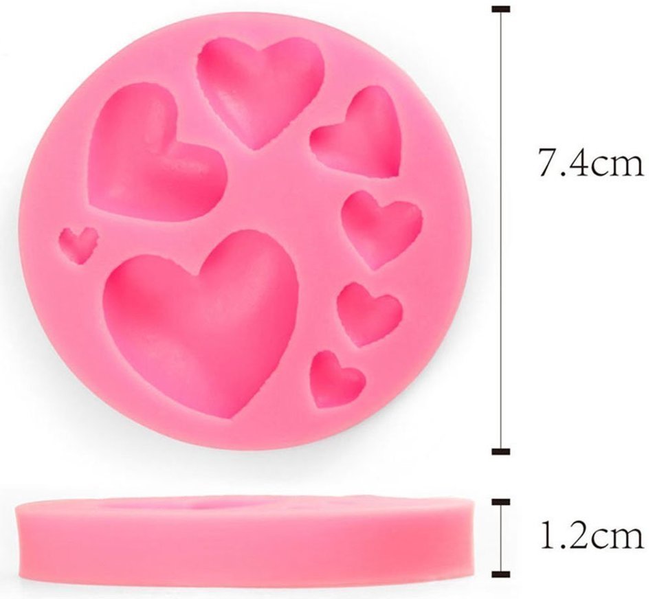 SHINA Various Heart Fondant Soap Sugar Craft Cake Cookie Decorating Silicone Mold #131 N5