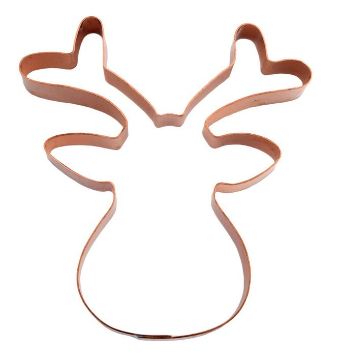 Large 5 Inch Santa's Reindeer Face Christmas Cookie Cutter