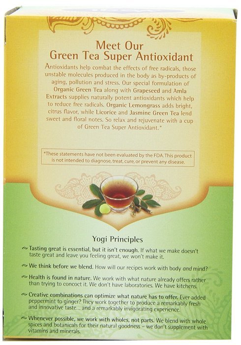 Yogi Blueberry Slim Life Green Tea, 16 Tea Bags (Pack of 6) N12