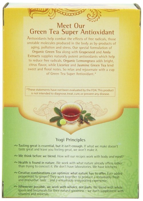 Yogi Blueberry Slim Life Green Tea, 16 Tea Bags (Pack of 6) N13