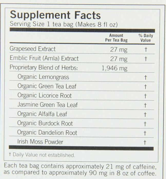 Yogi Blueberry Slim Life Green Tea, 16 Tea Bags (Pack of 6) N15