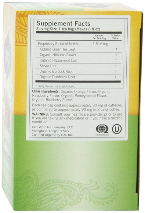 Yogi Blueberry Slim Life Green Tea, 16 Tea Bags (Pack of 6) N22