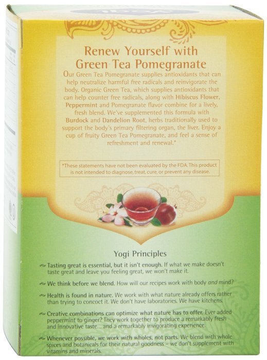 Yogi Blueberry Slim Life Green Tea, 16 Tea Bags (Pack of 6) N23