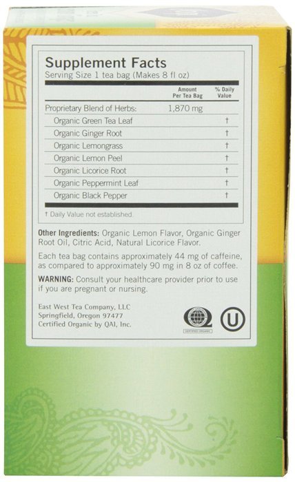Yogi Blueberry Slim Life Green Tea, 16 Tea Bags (Pack of 6) N27