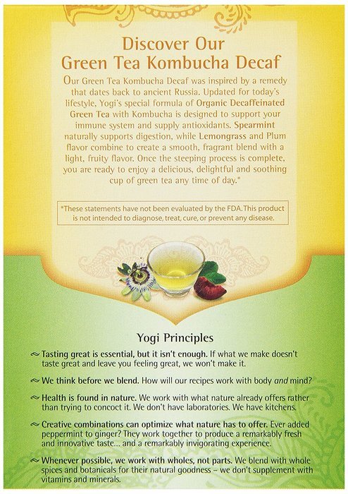 Yogi Blueberry Slim Life Green Tea, 16 Tea Bags (Pack of 6) N32
