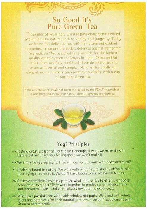 Yogi Blueberry Slim Life Green Tea, 16 Tea Bags (Pack of 6) N42