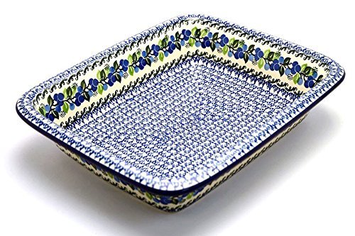 Polish Pottery Baker - Lasagna - Blue Berries