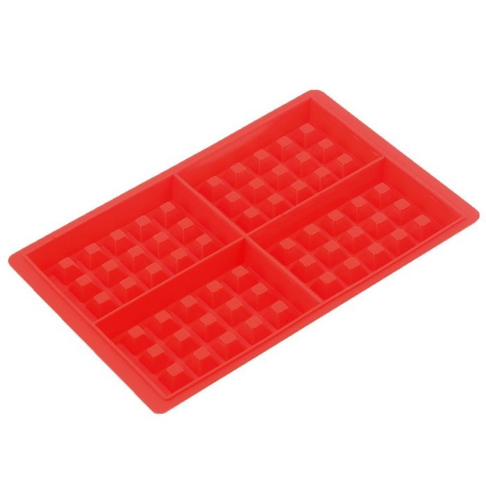 Lautechco&reg; 4-Cavity Waffle Mold Shape Food Grade Plastic,Cake Chocolate Pan, Silicone Mold Baking Mould Kitchen...