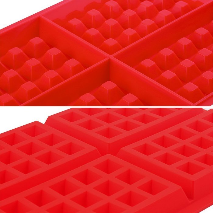 Lautechco&reg; 4-Cavity Waffle Mold Shape Food Grade Plastic,Cake Chocolate Pan, Silicone Mold Baking Mould Kitchen... N7