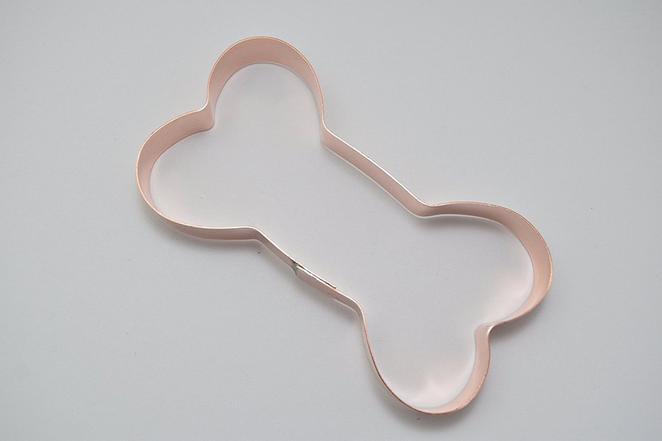 5 Inch Copper Dog Bone Cookie Cutter by The Fussy Pup N4