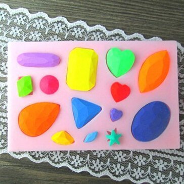 Lovely gem baking holiday gifts DIY cake mold silicone mold baking chocolate biscuit cake decorating mold tools... N2