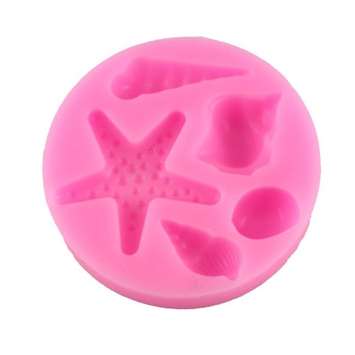 Lariy Silicone Starfish Shell Trays Chocolate Mold Cake Fondant Decorating Tools N4