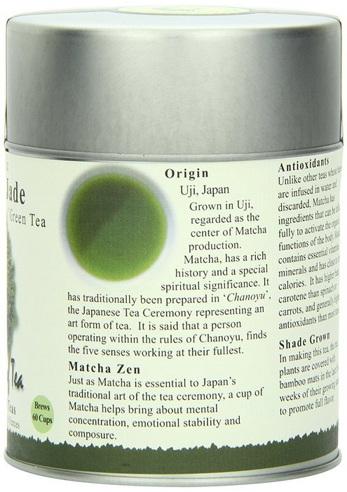 The Tao of Tea, Liquid Jade Powdered Matcha Green Tea, Loose Leaf, 3-Ounce Tin N2