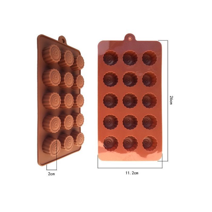 Sunflower Lid Shape Chocolate Silicone Mold Baking Cake Decoration N2