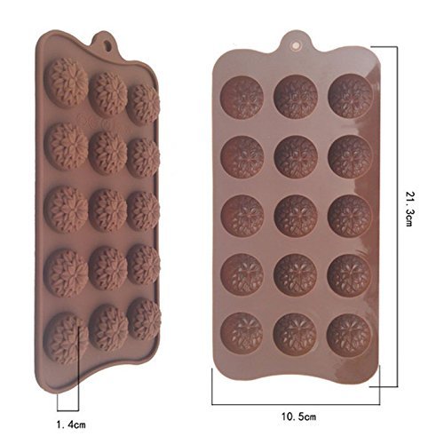 New silicone cake mold 15 hole sunflowers DIY chocolate ice mold