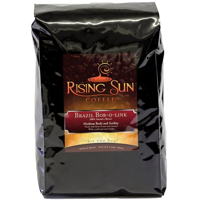 Rising-Sun Roasted Whole Coffee Beans, Brazil Peaberry N12