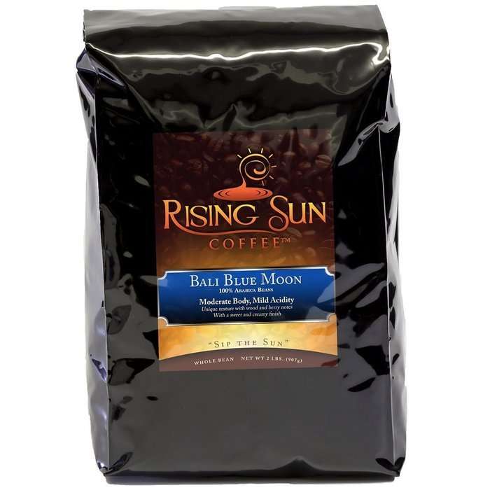 Rising-Sun Roasted Whole Coffee Beans, Brazil Peaberry N15