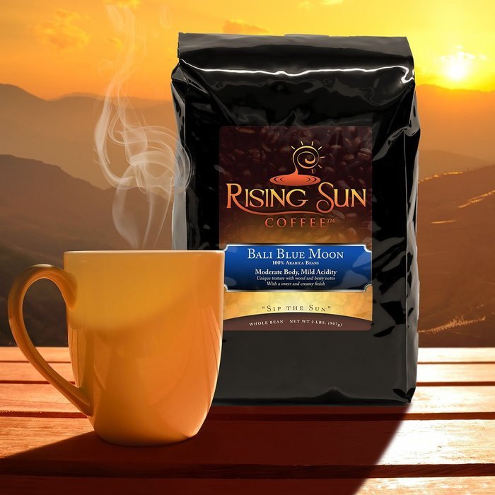 Rising-Sun Roasted Whole Coffee Beans, Brazil Peaberry N16