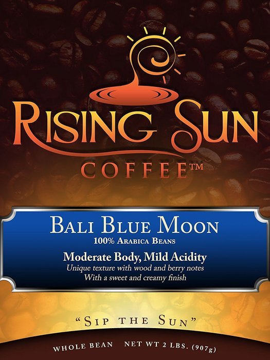 Rising-Sun Roasted Whole Coffee Beans, Brazil Peaberry N17