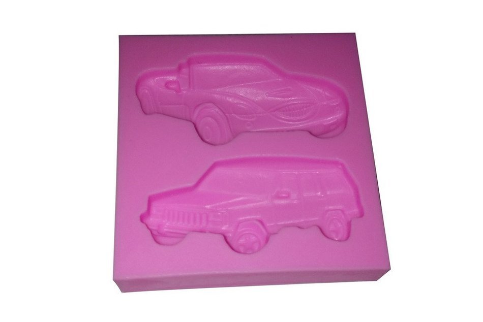 Wocuz MK569 Silicone 2 Car Shapes Fondant Mold Candy Making Mold Cake Decoration Gum Mould N3