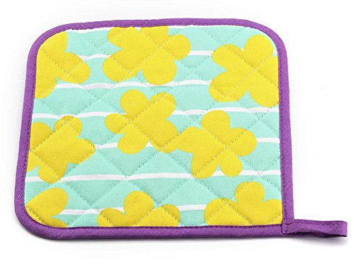 V&J Kitchen Oven Mitt Pot Holder Set Green N4
