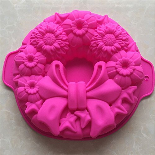 Longzang Large Flower Bow-knot Silicone Mold for Cake Baking