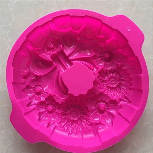 Longzang Large Flower Bow-knot Silicone Mold for Cake Baking N2