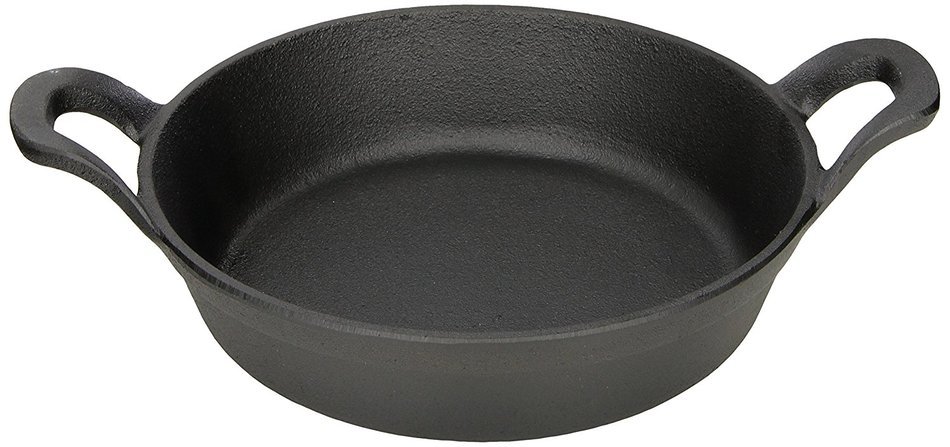American Metalcraft CIPR7251 Cast Iron Round Casseroles and Pots, 9.625" Length x 7.25" Width, Black