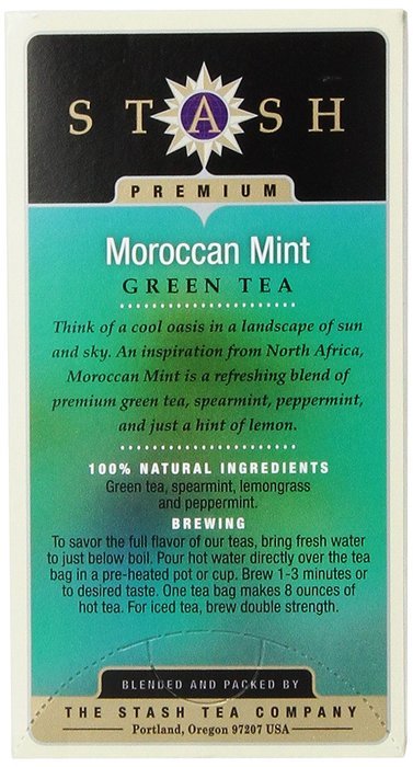 Stash Moroccan Mint Green Tea, 20 Tea Bags N2
