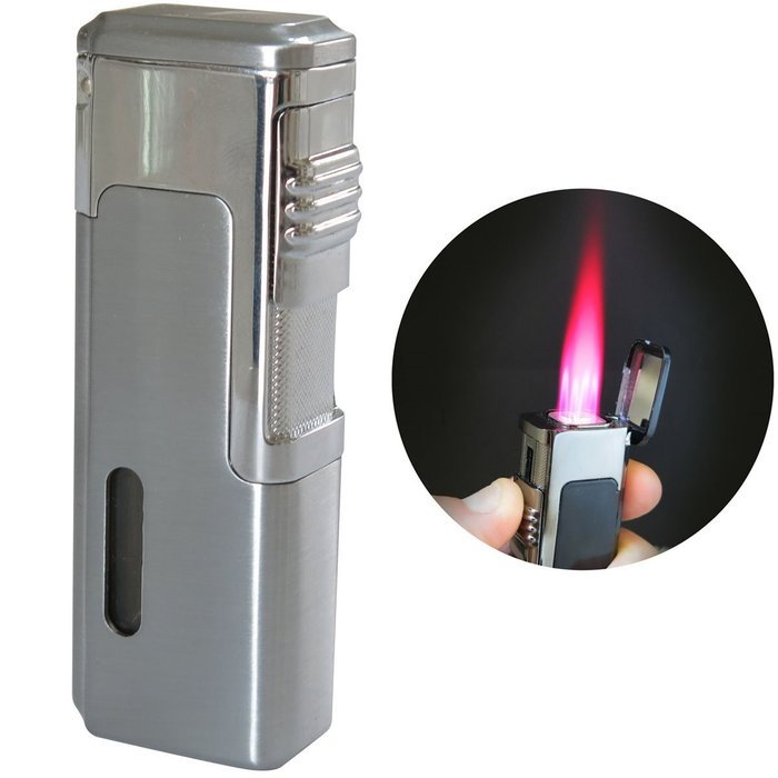 The Tsunami Quad Torch Butane Lighter - Color: Black N14