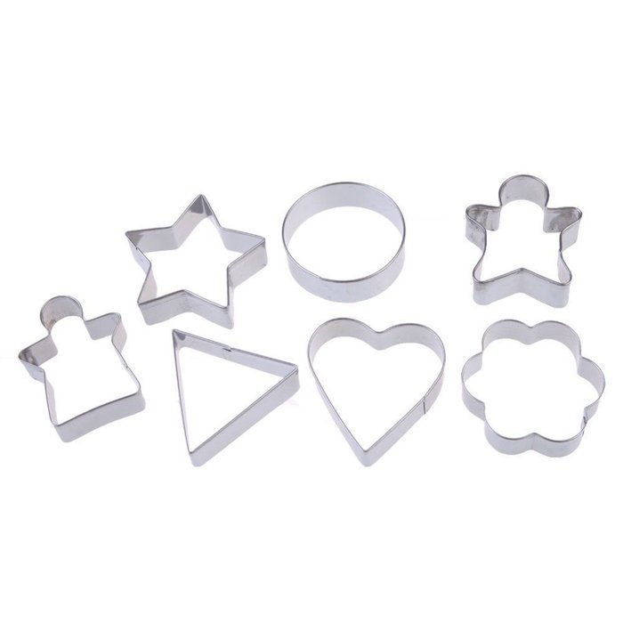 Creative 7pcs Stainles Steel Geometric Cake Fondant Biscuit Pastry Cookies Decorating Mold Mould Cutter Tools
