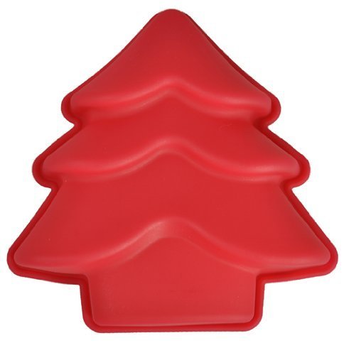 Mini Christmas Tree Silicone Cake and Cookie Mold Pan (5" x 5" x 1" deep)