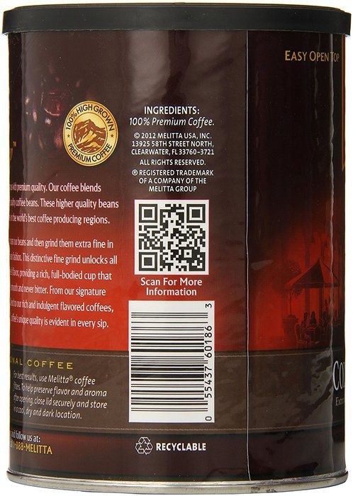 Melitta Coffee, Colombian Supreme Ground, Medium Roast, 22-Ounce N7